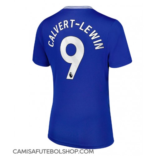 Camisa de time de futebol Everton Dominic Calvert-Lewin #9 Replicas 1º Equipamento Feminina 2024-25 Manga Curta